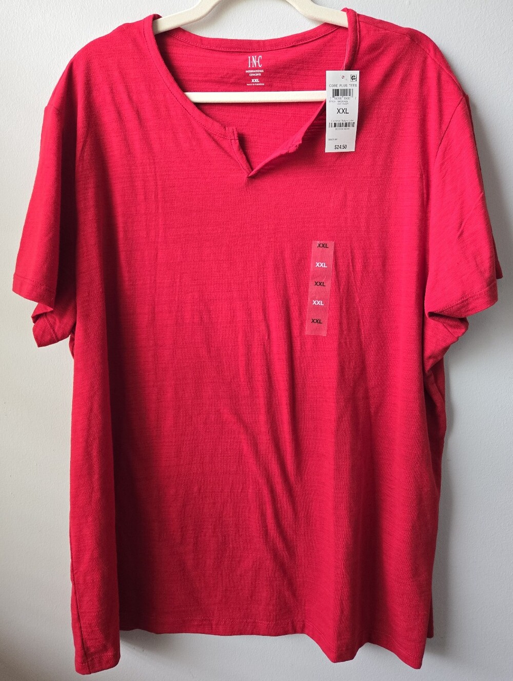 INC International Concepts Red Short Sleeve Tee XXL